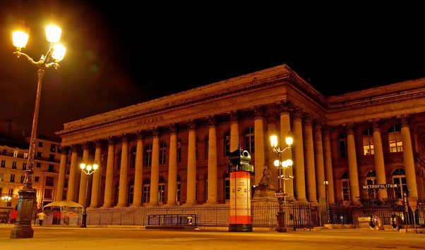 Bourse de Paris (Palais Brongniart). Photo Bruno Monginoux, www.photo-paysage.com et www.landscape-photo.net