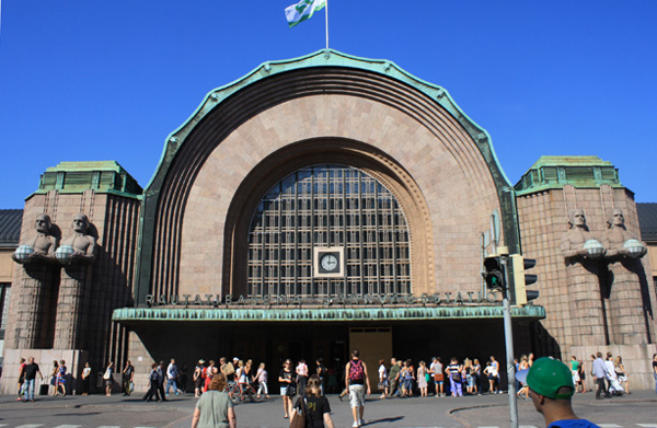 Gare ferroviaire d'Helsinki, issue du romantisme national. Photo Martin Dubois